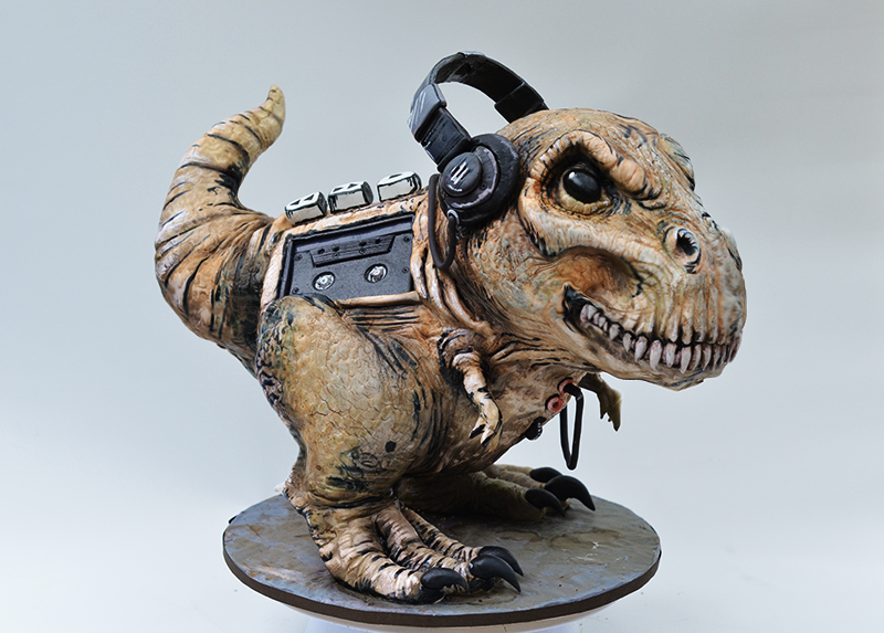 Tyrannosaurus Walkman cake