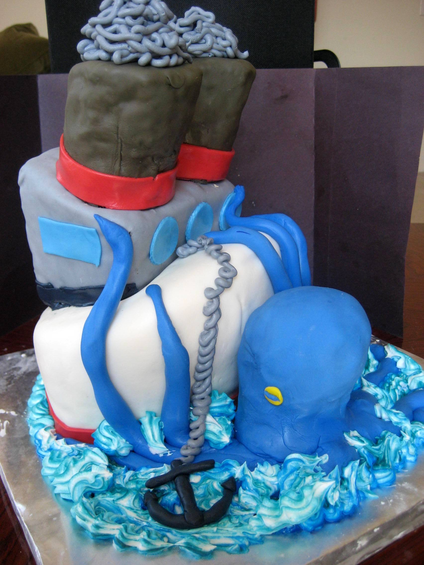 Octopus on yo' Shirt cake
