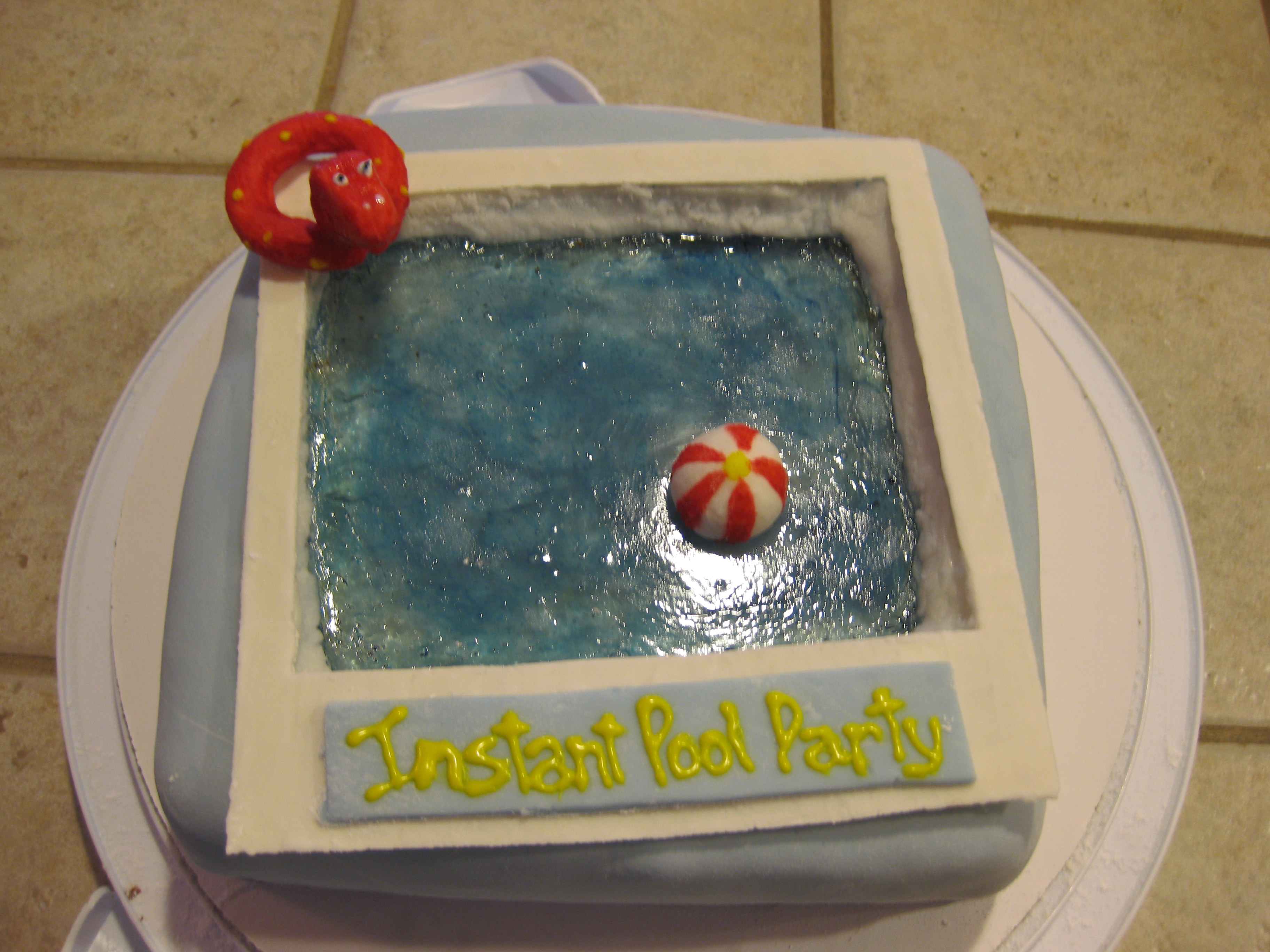Instant Pool Party cake