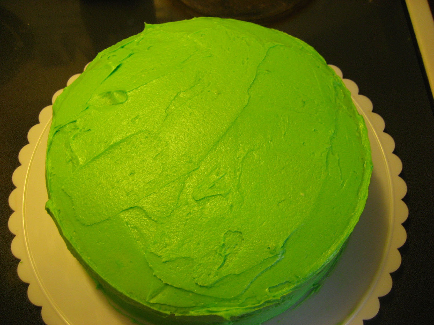 It's this easy being green. cake