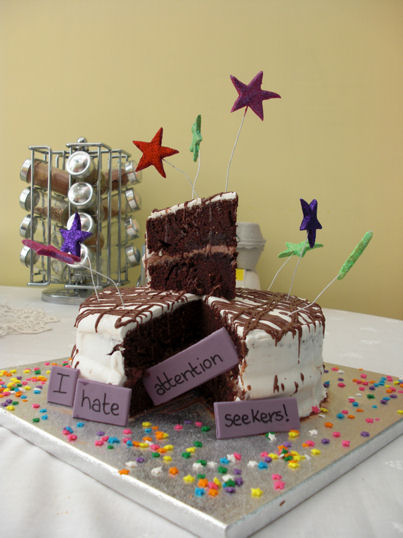 I hate attention seekers cake