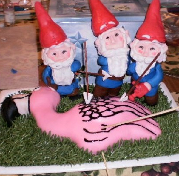 Demise of Mr. Flamingo cake