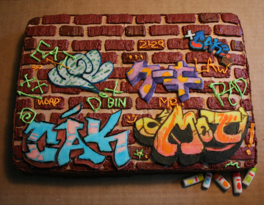 The Word on the Street is Graffiti cake