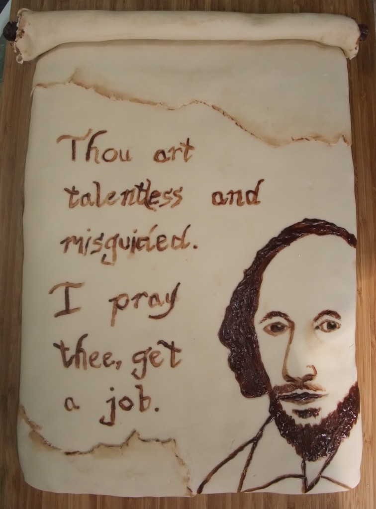 Shakespeare hates your emo poems cake