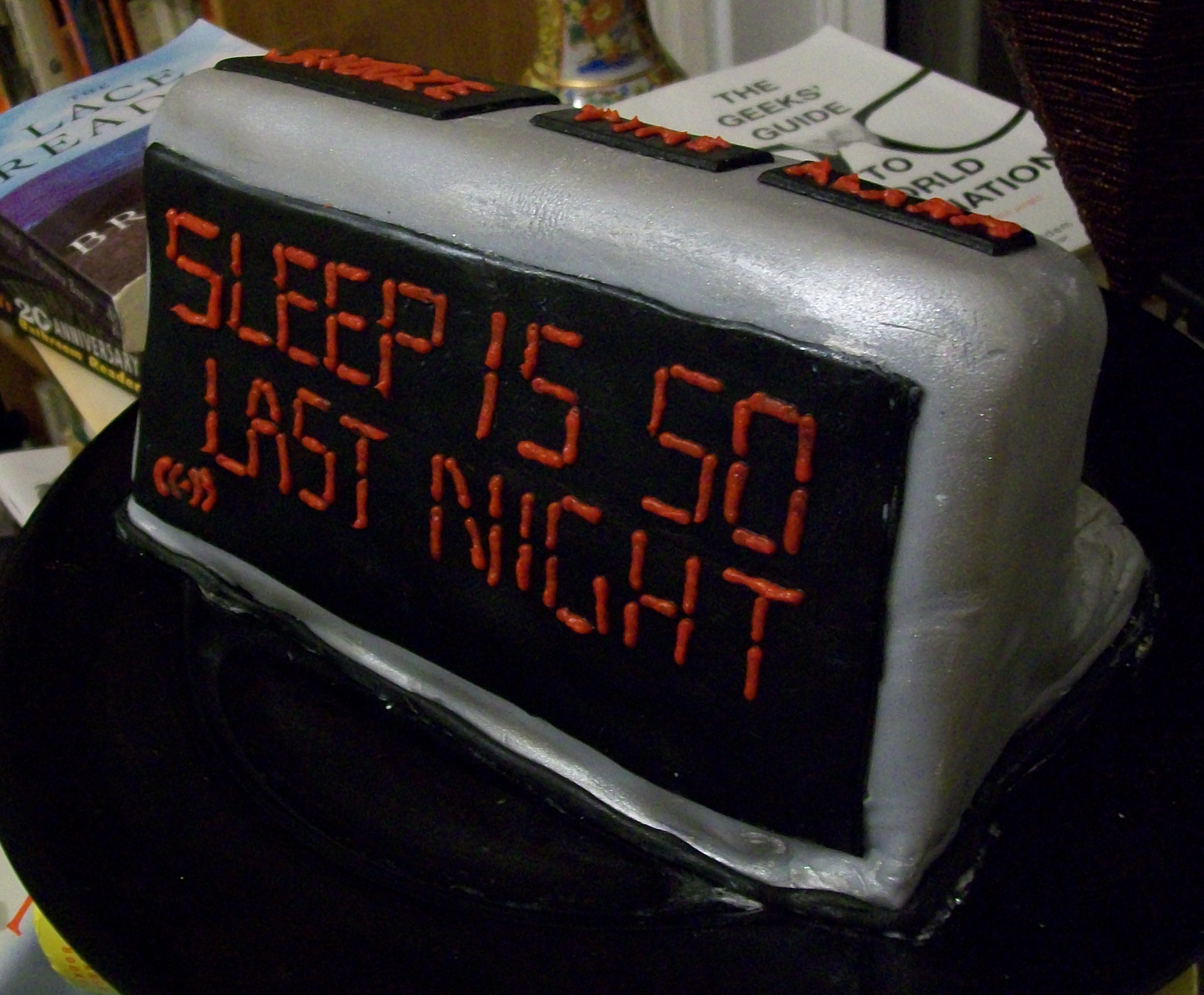 Sleep is so last night cake
