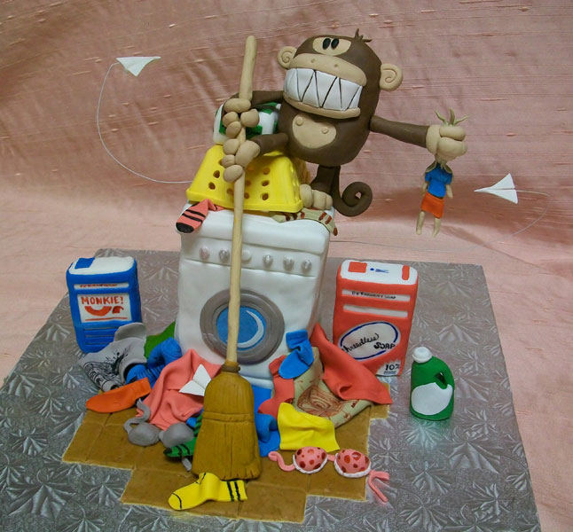 Laundry Monkie cake