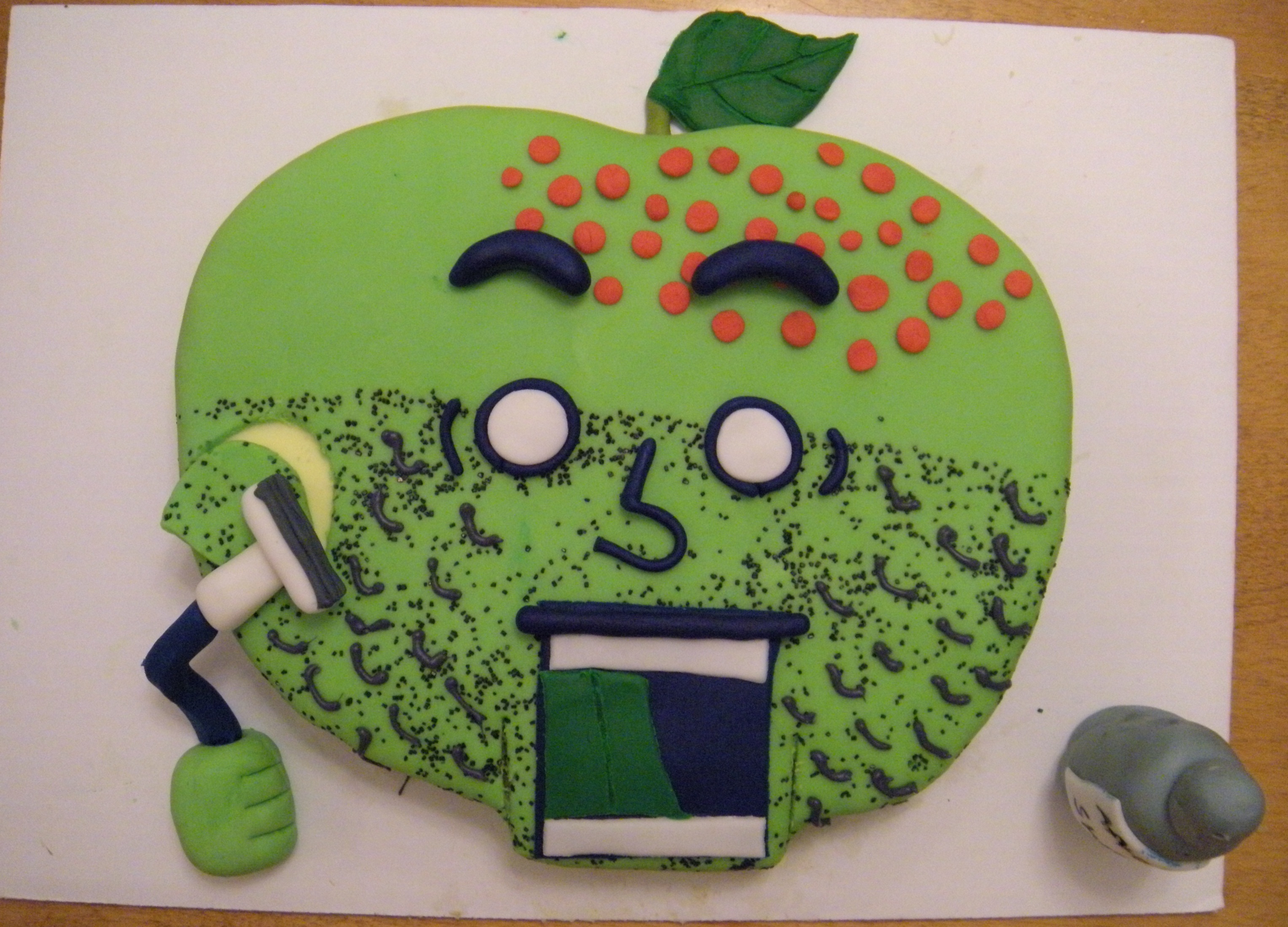 The Apple Shaving Accident cake