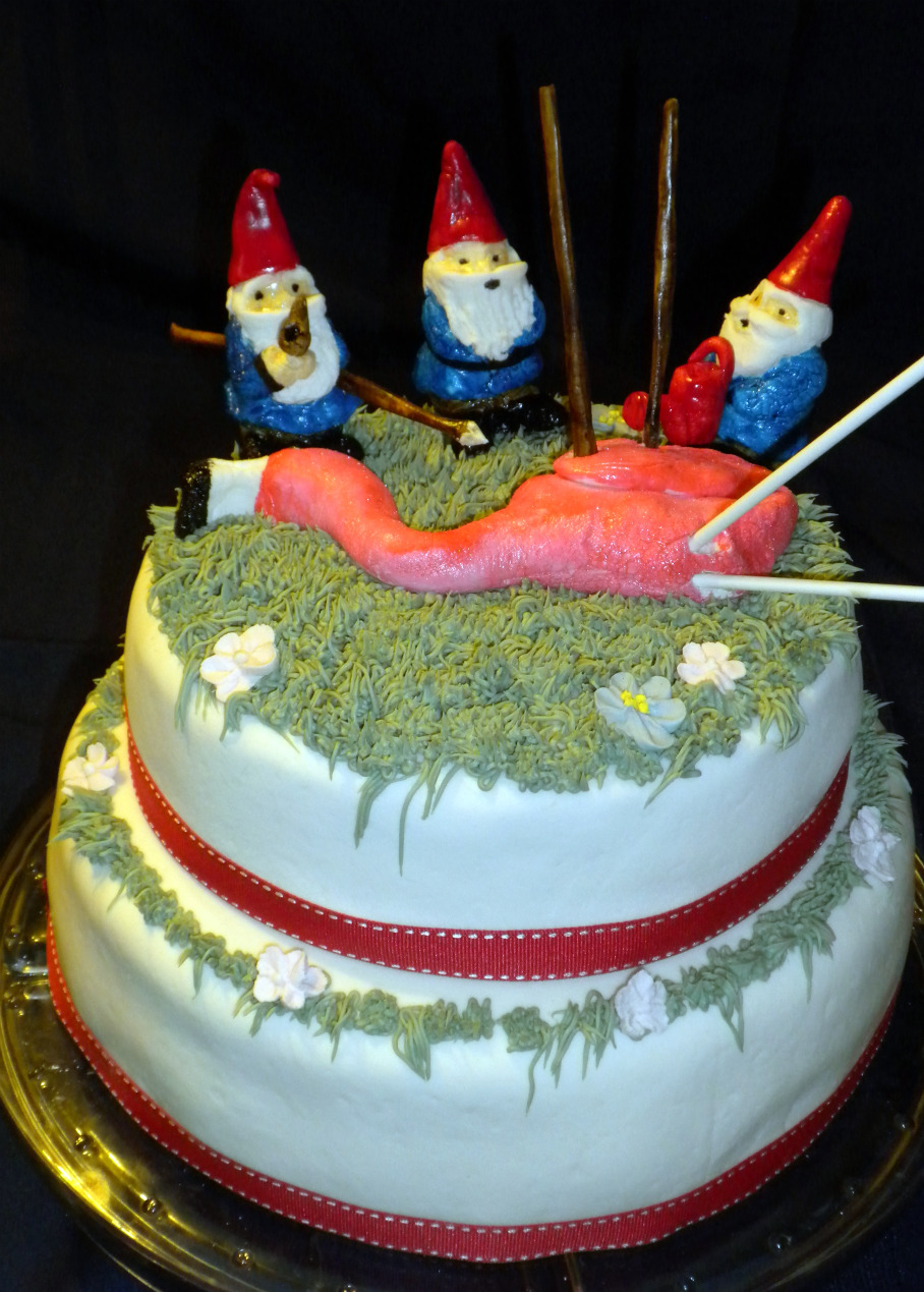 Demise of Mr. Flamingo cake