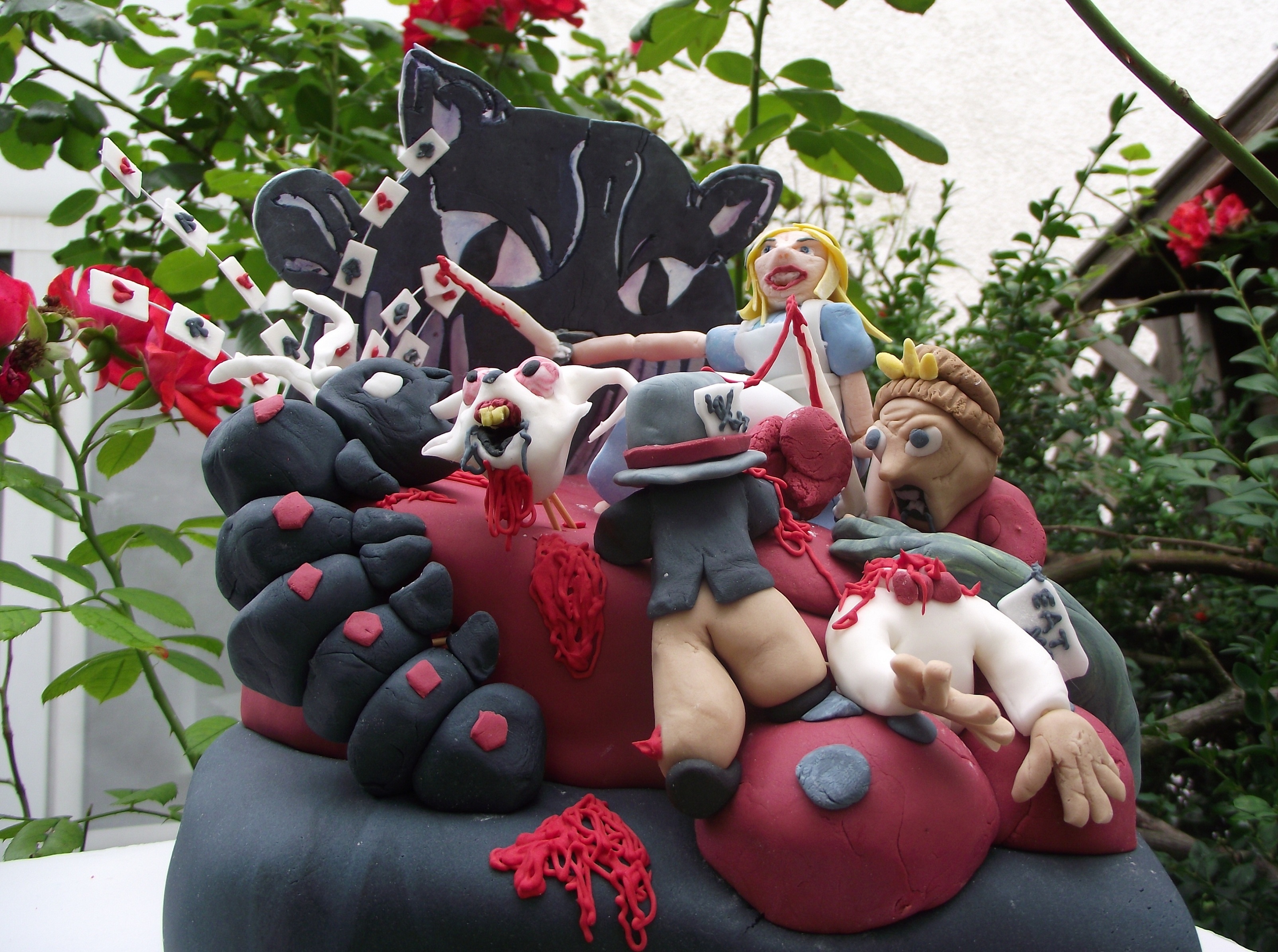 Zombies in Wonderland cake