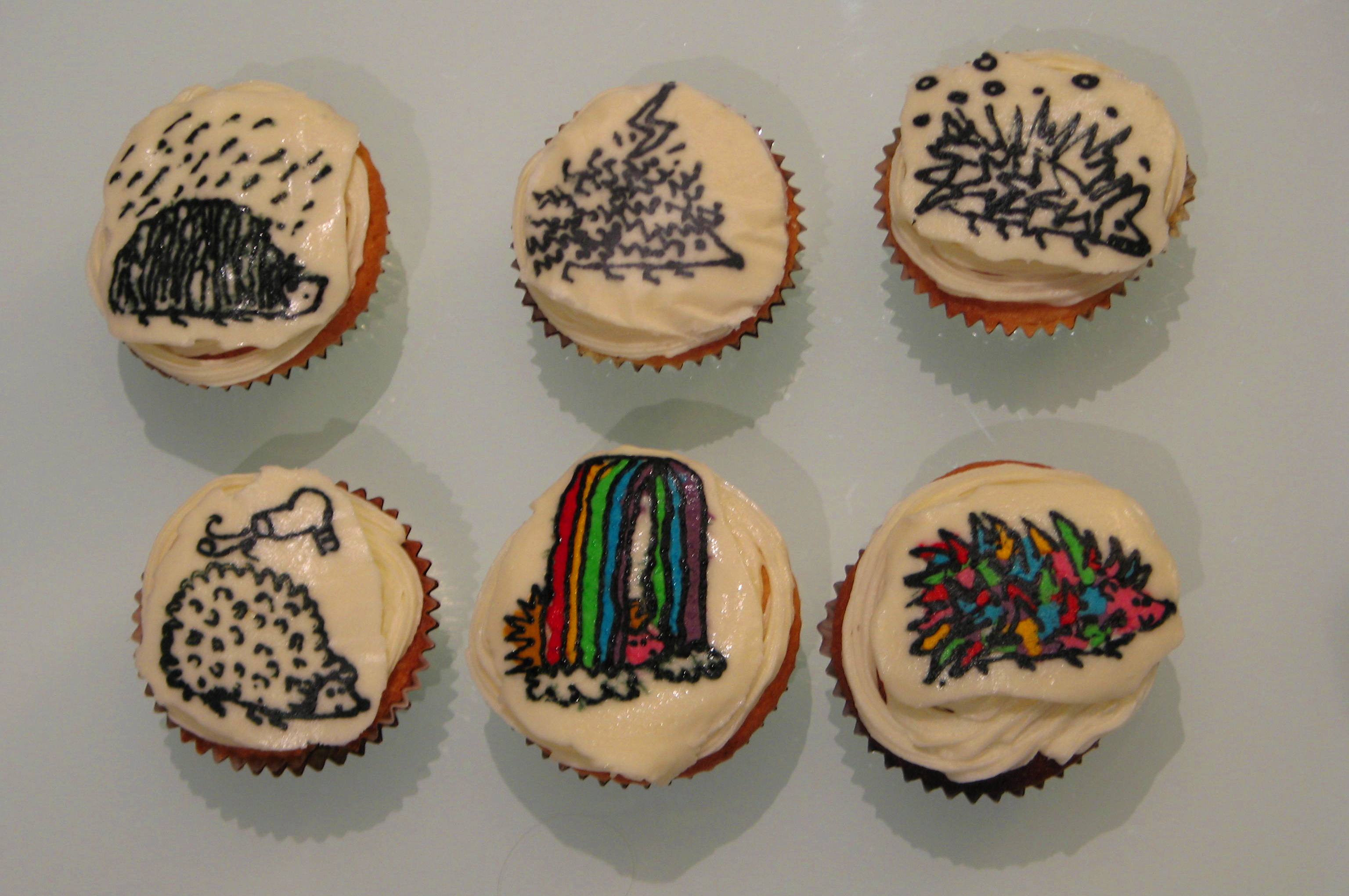 Hedgehog Goes Rainbow cake