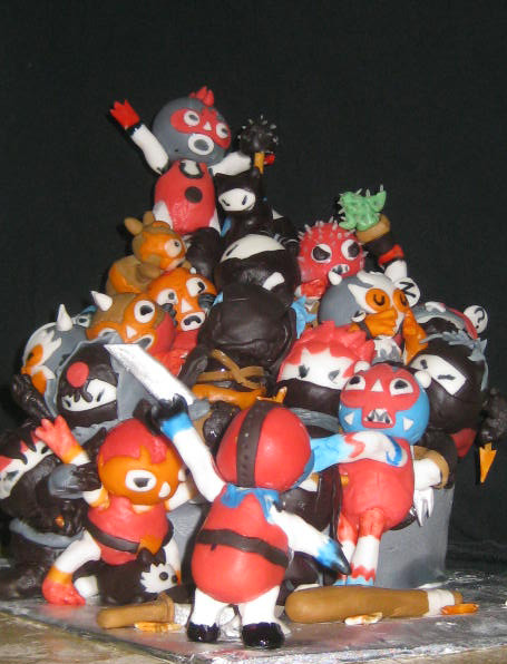 Ninjas vs Luchadores cake