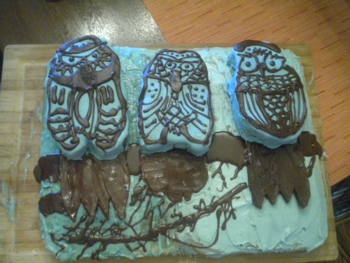 Owls of the Nile cake