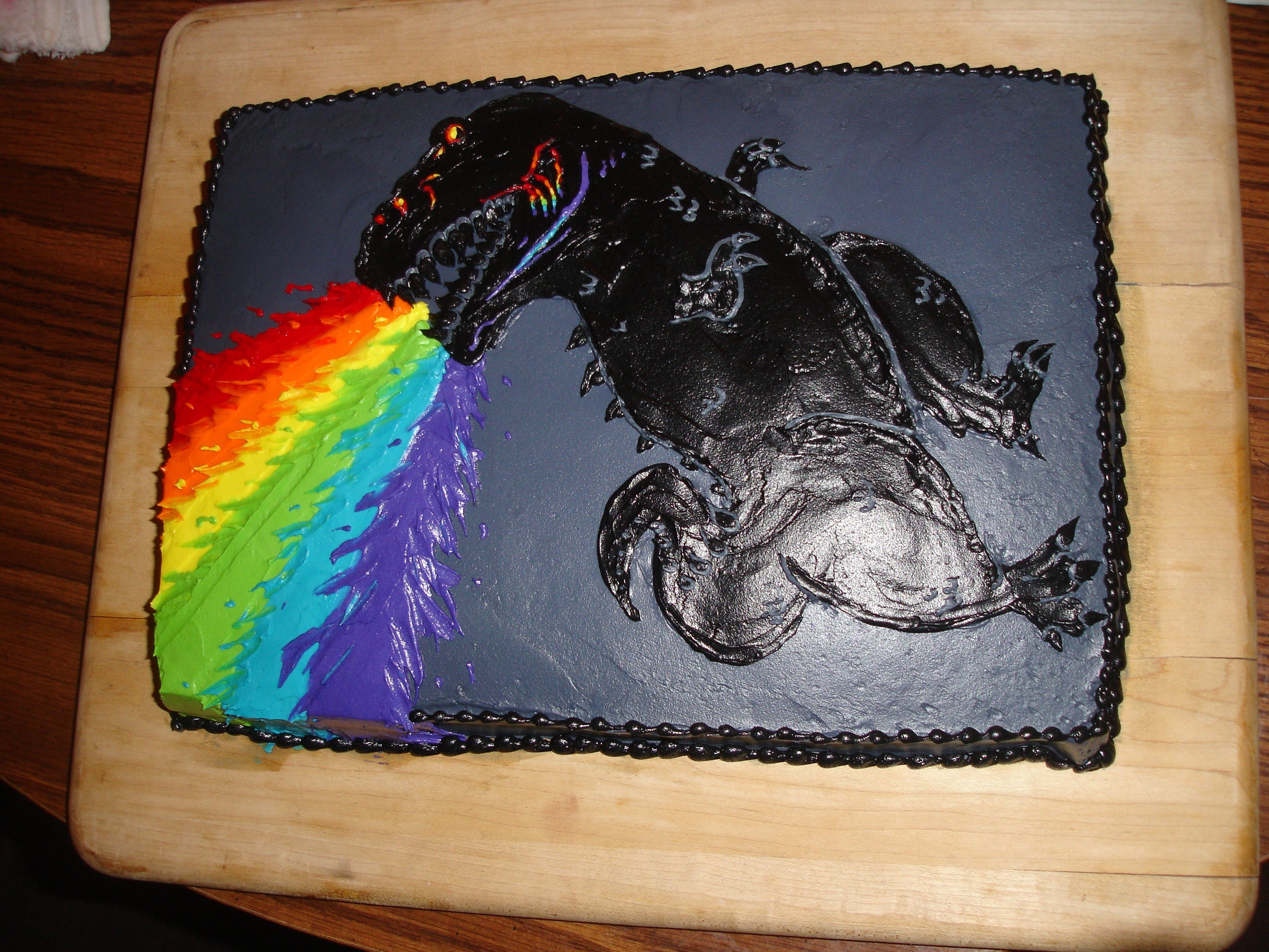 Technicolour Rex cake