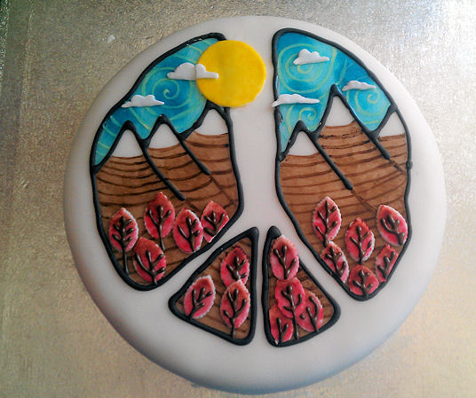 Peaceful Landscape cake