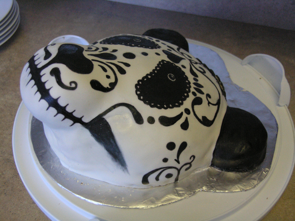 Day of the Dead Panda cake
