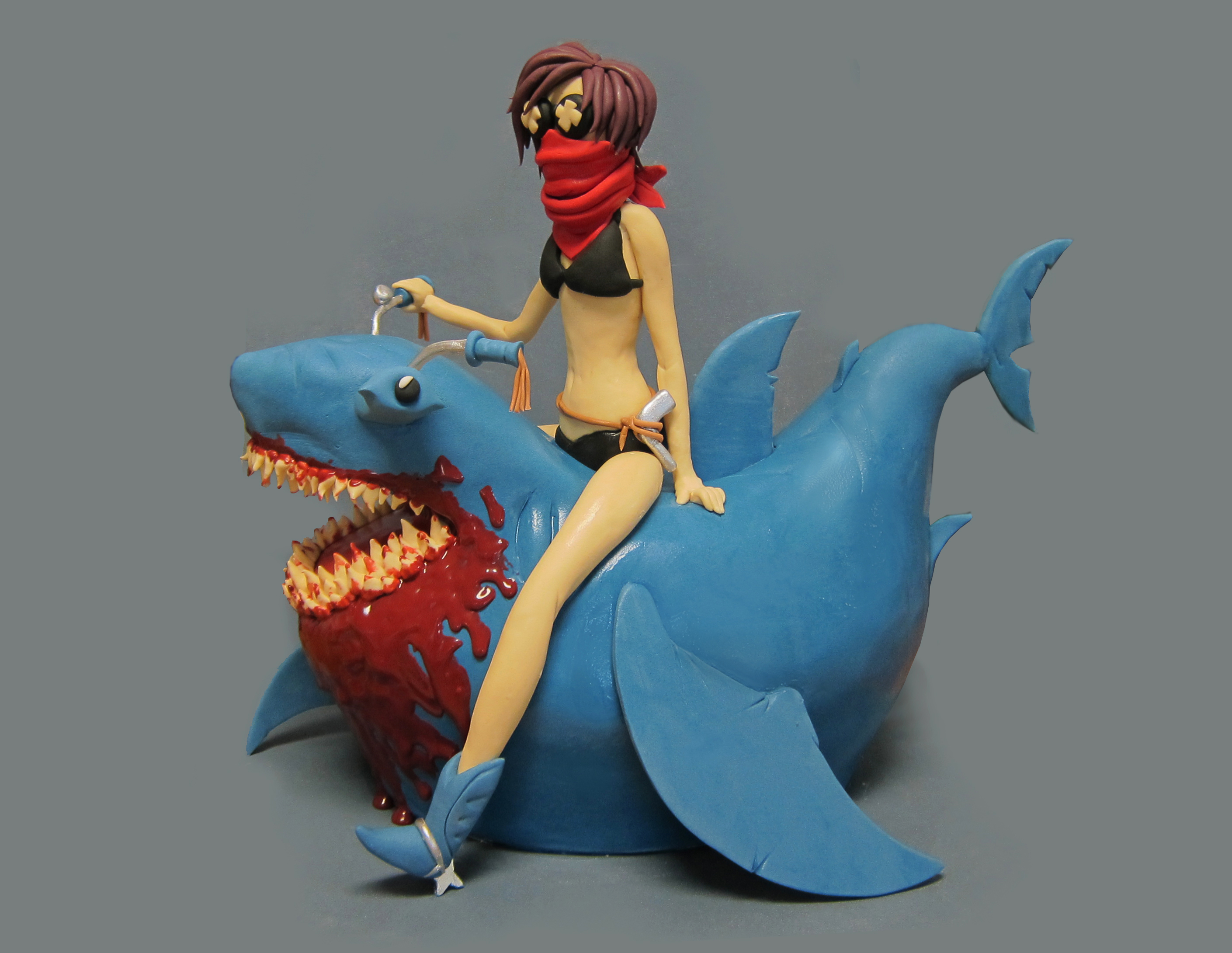 Sharkquestrian cake
