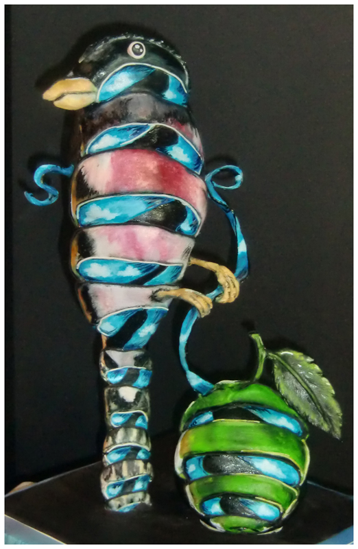 Surrealist Bird cake by Stacy Zimring