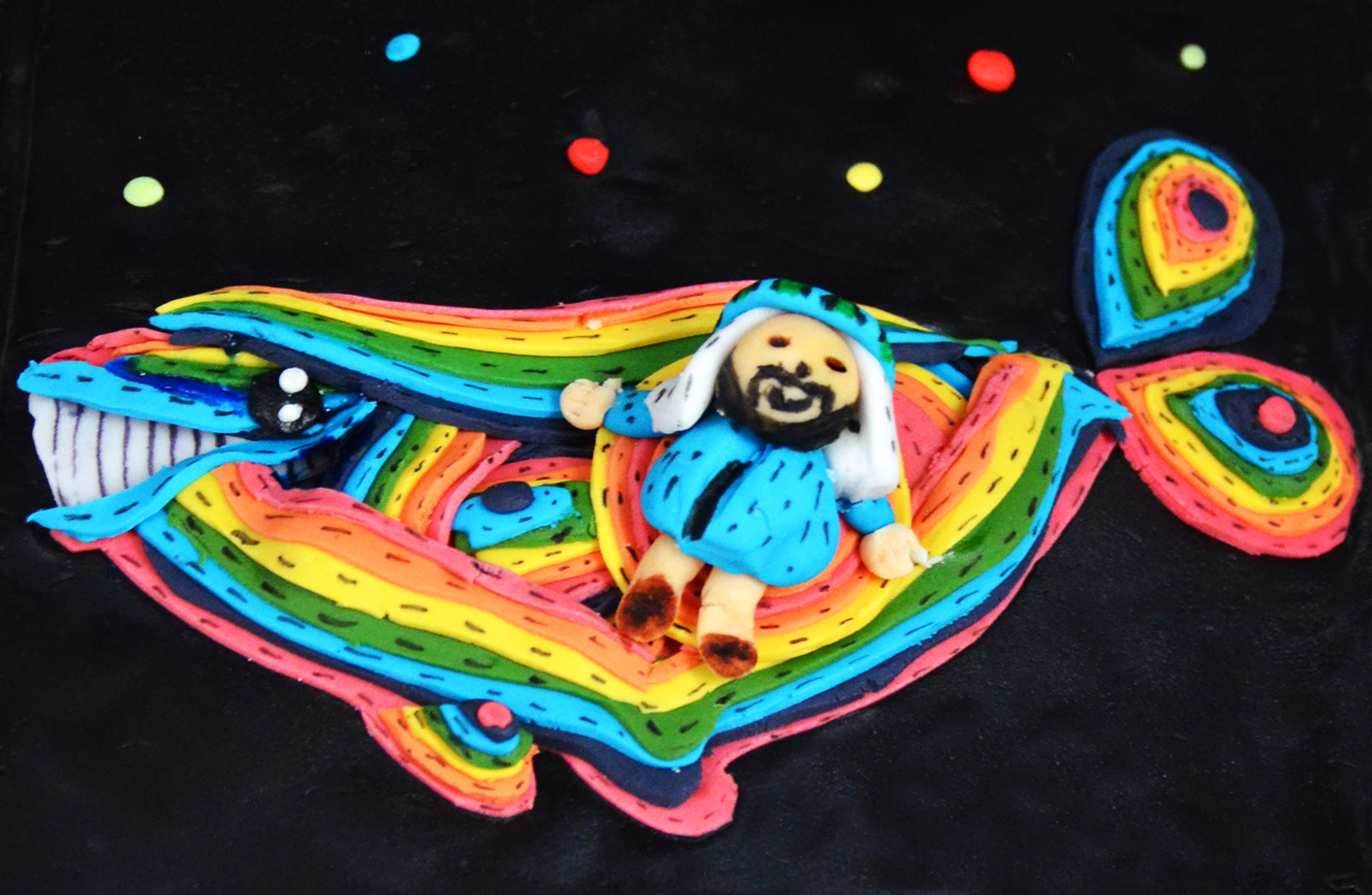 Jonah And The Technicolor Whale cake