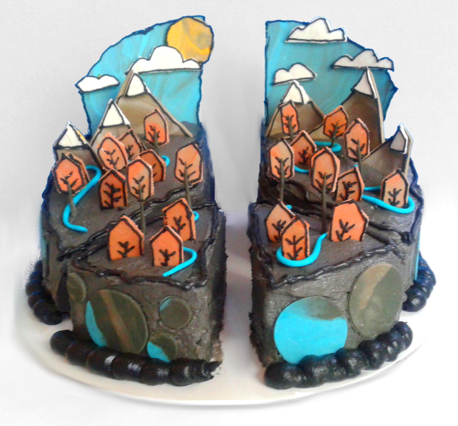 Peaceful Landscape cake