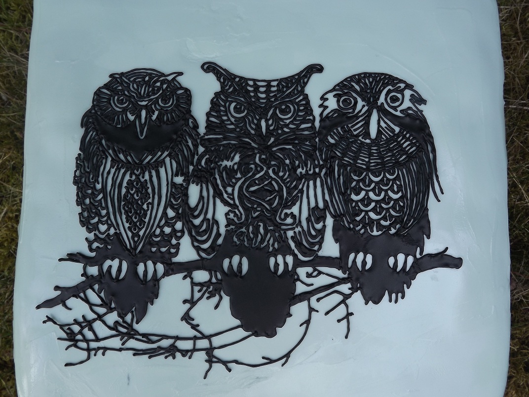 Owls of the Nile cake