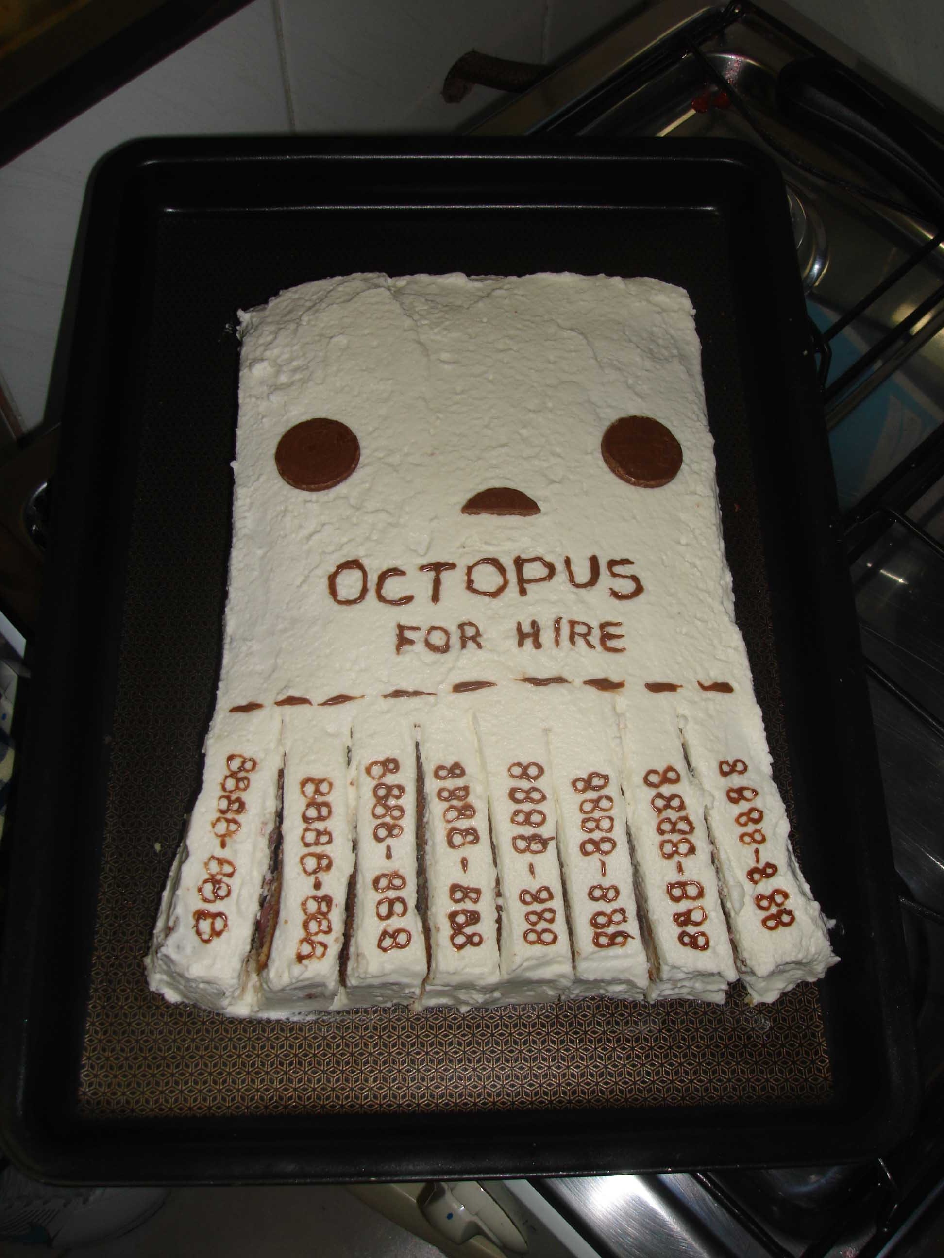See Arm for Details cake