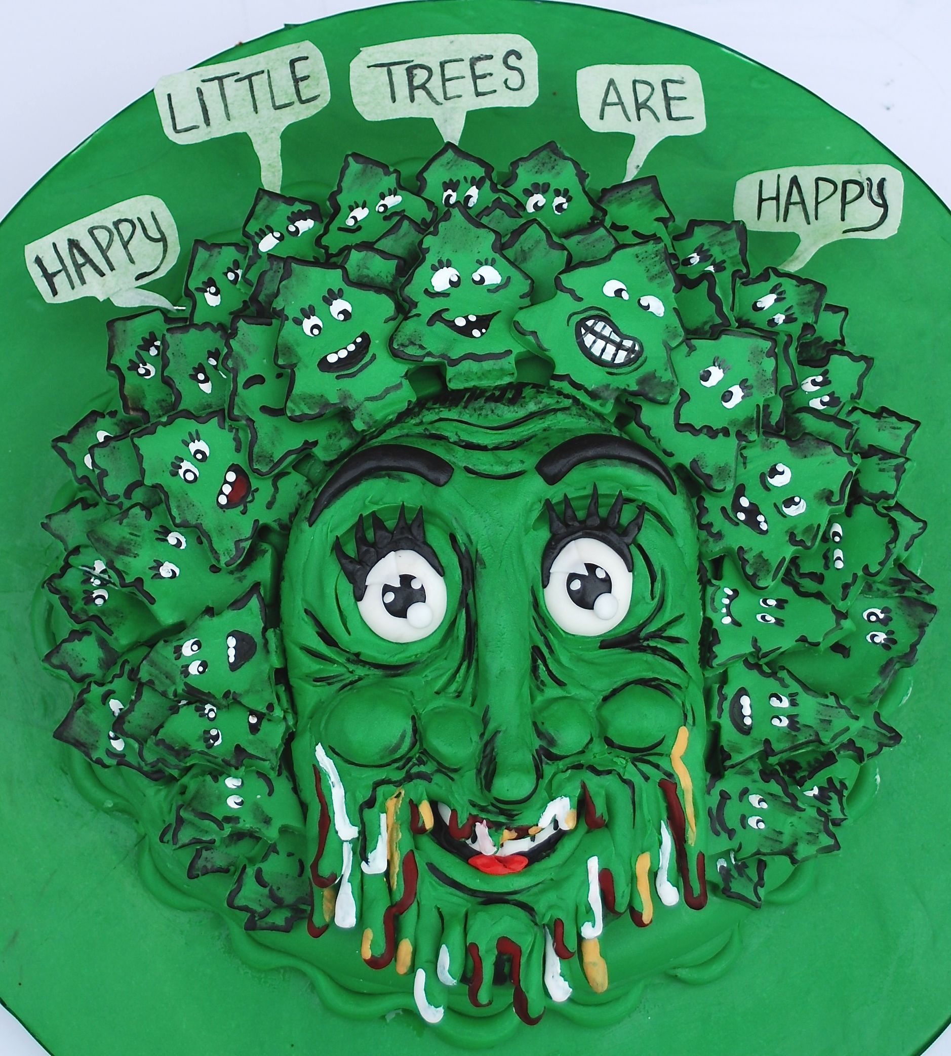Happy Little Trees are Happy cake