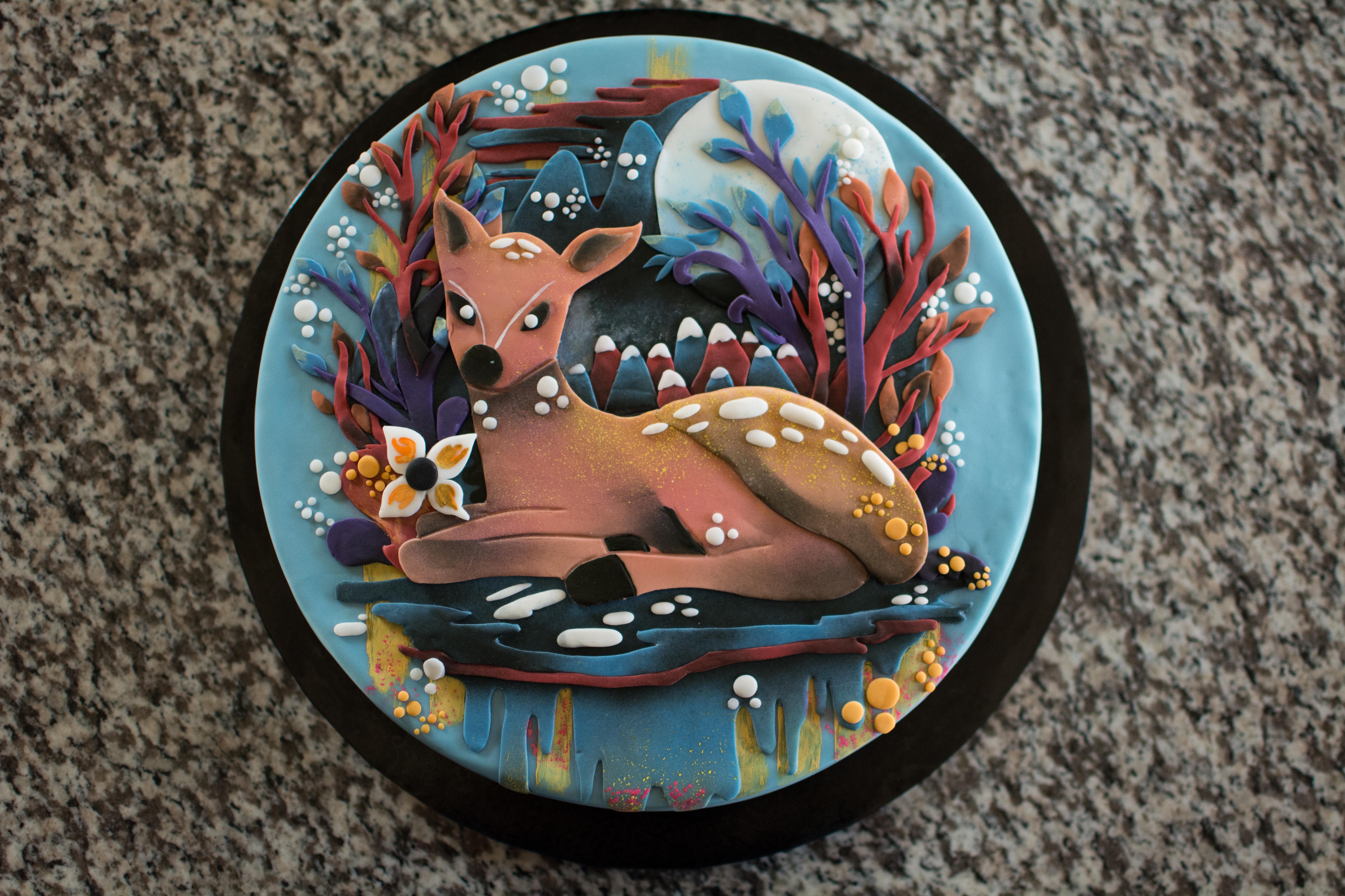 The Red Deer cake