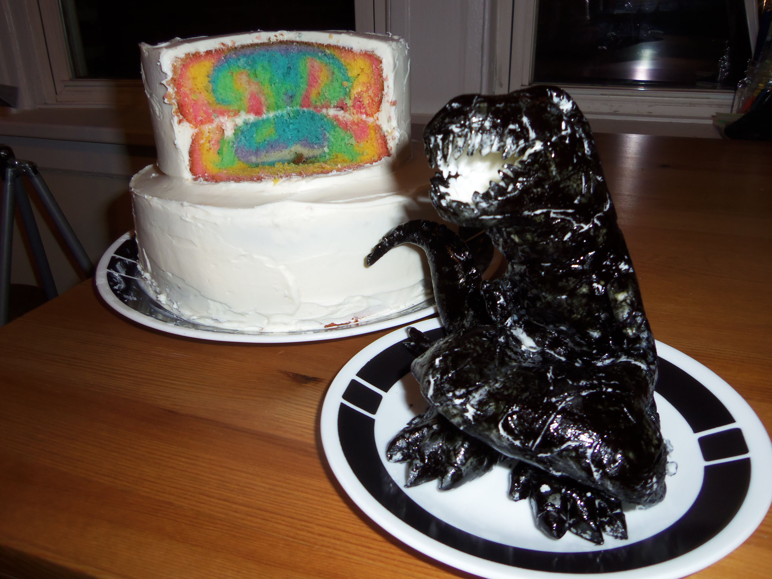Technicolour Rex cake