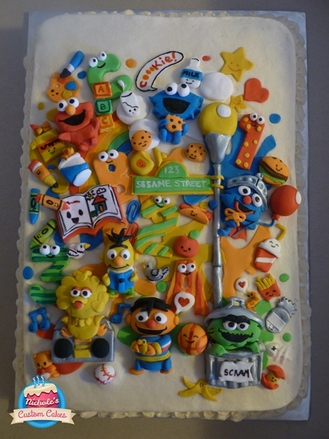 Growing Up with Colors at Sesame Street cake