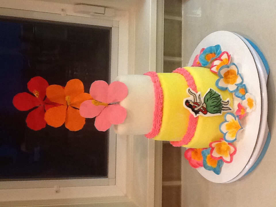 Hula Girls Guys Pima Tank cake