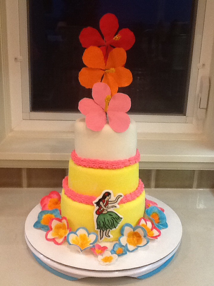 Hula Girls Guys Pima Tank cake by 敦子 福原