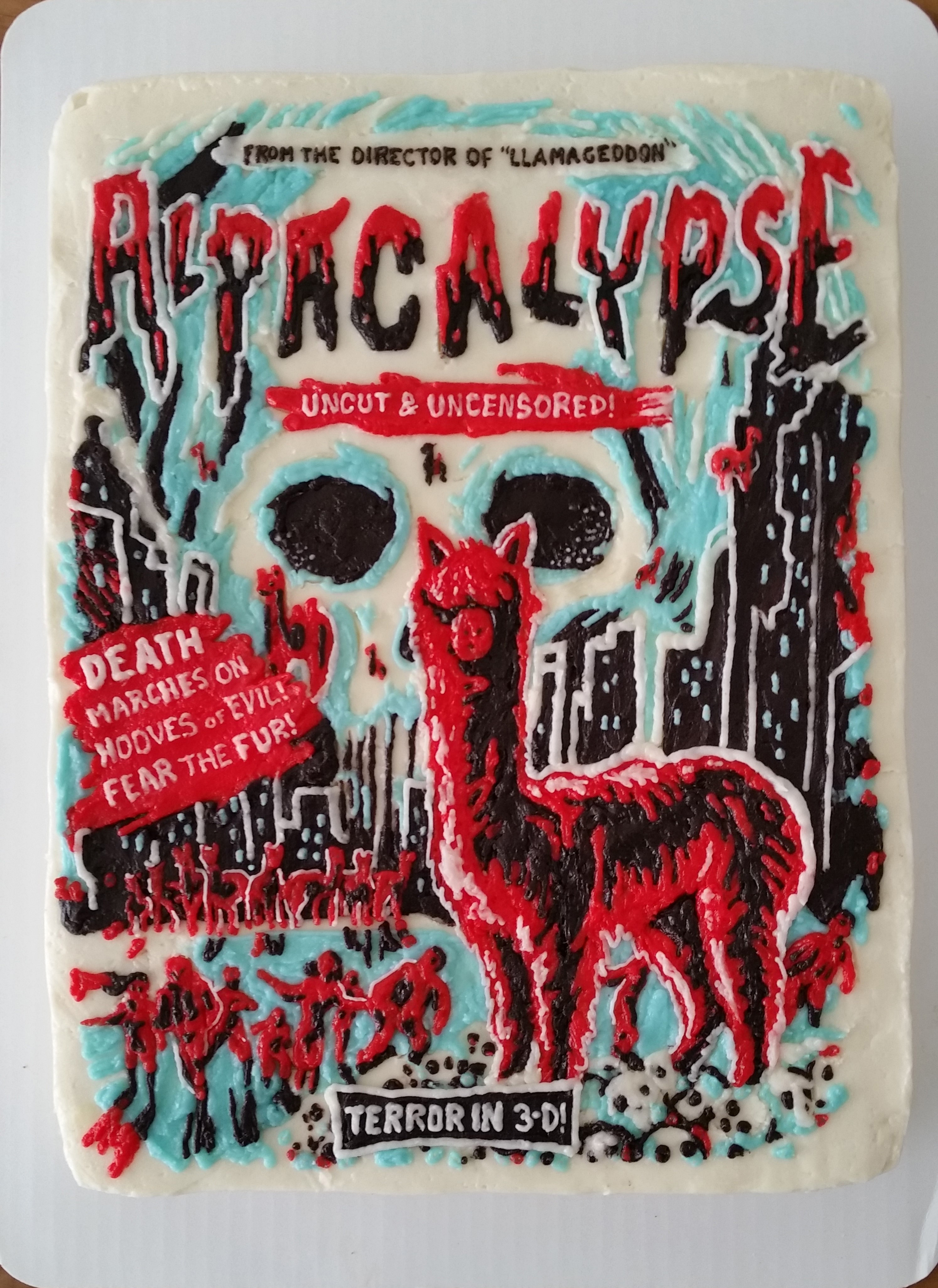 Alpacalypse cake