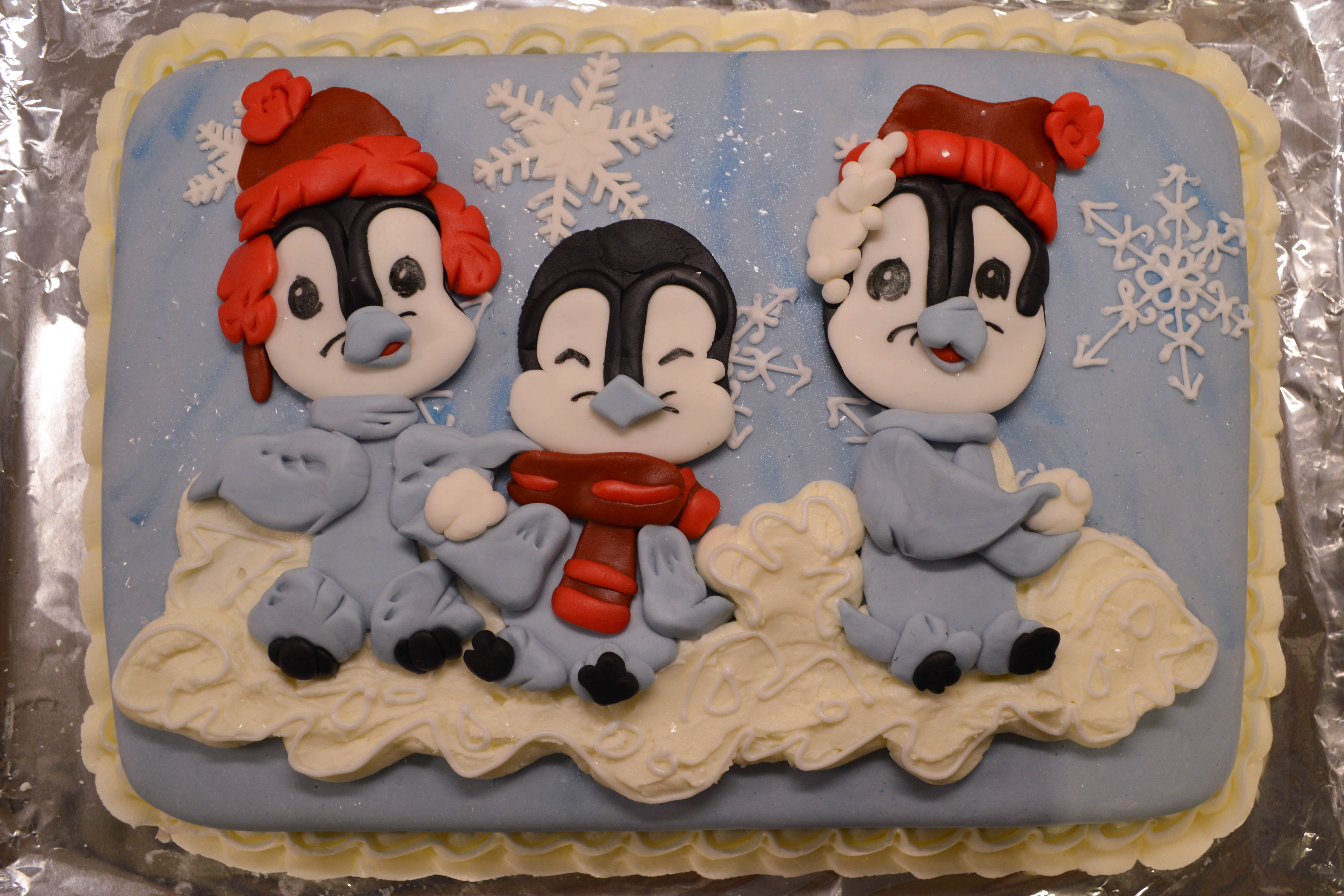 Playful Penguins cake