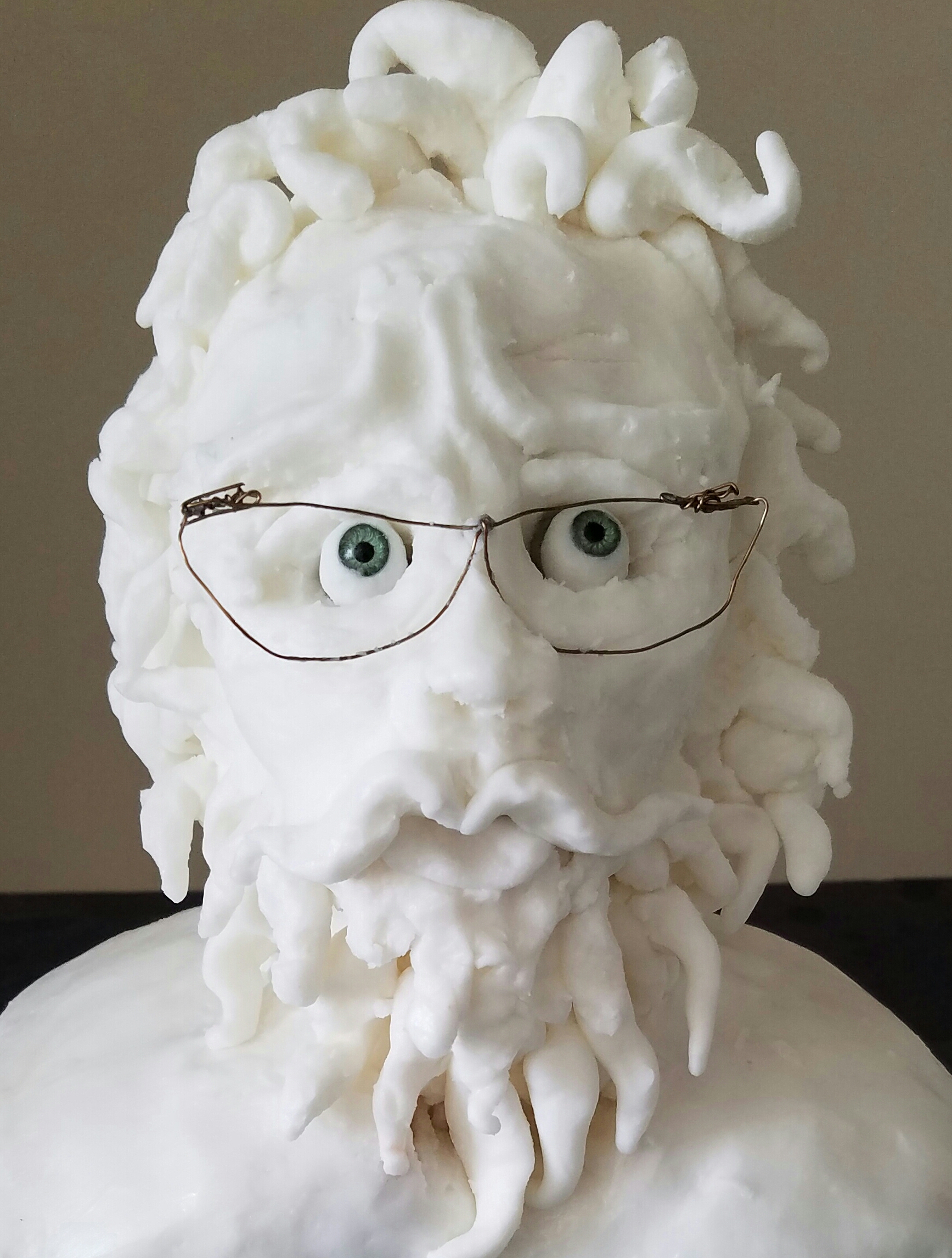 Hipster Zeus Guys Pima Baseball Tee cake by Sharon Siriwardena
